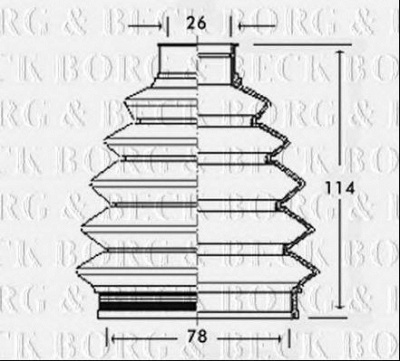 BORG & BECK bcb2347r -  Пыльник, приводной вал